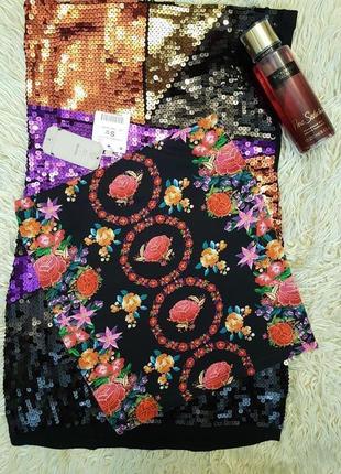 Летняя мини юбка bershka в цветы1 фото