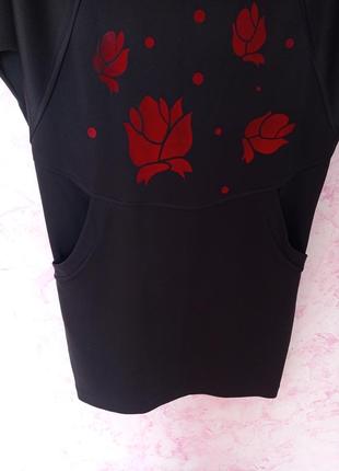 Сукня ххл, чорна, з карманами5 фото