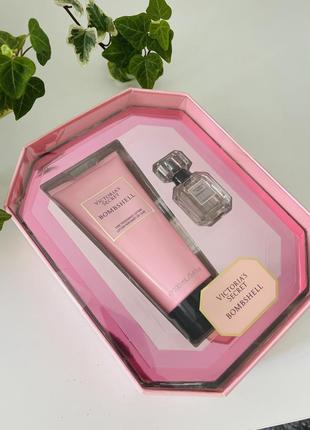 Подарочный набор парфюма + лосьон victoria’s secret bombshell tease heavenly
