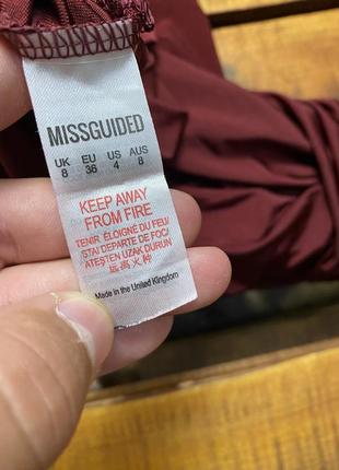 Женская ассиметричная юбка-миди missguided (миссгуайдед срр новая оригинал бордовая)4 фото