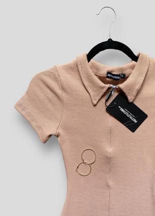 Персикова сукня-поло