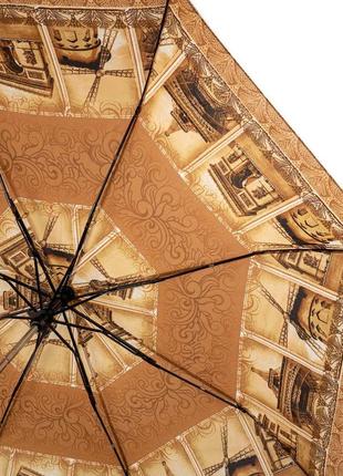 Зонт женский airton полуавтомат, коричневый3 фото