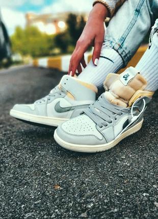 Знижка nike air jordan 1 zoom comfort london жіночі кросівки джордан весна осінь літо женские кроссовки серые демисезонные скидка2 фото