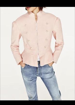 Шикарный нежно розовый пиджак2 фото