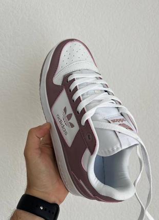 Adidas forum 84 low premium bordo жіночі стильні кеди кросівки адідас білі бордові демі женские бордовые белые кеды кроссовки3 фото