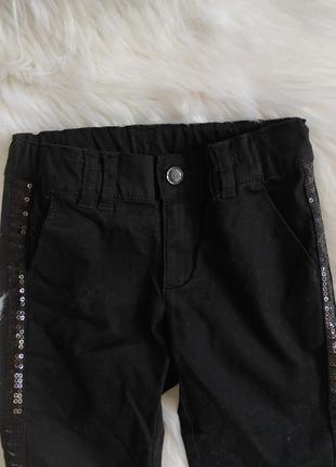 Штаны, джинсы, джоггеры, девочка,3 года, 98 см, lindex, черные, паетк2 фото