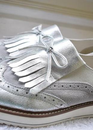 Кожаные туфли лоферы оксфорды мокасины слипоны 5 th avenue р. 42 27,7 см2 фото