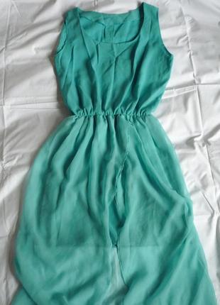Бірюзова сукня xs-s3 фото