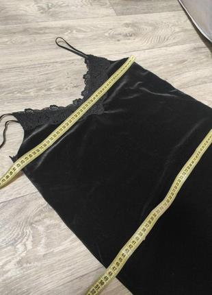 Сукня з оксамиту і мережива велюр в білизняному стилі з розрізом6 фото