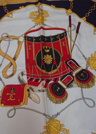 Винтажный шелковый платок в стиле hermes роуль