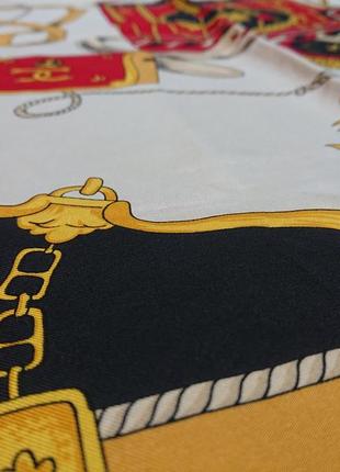 Винтажный шелковый платок в стиле hermes роуль