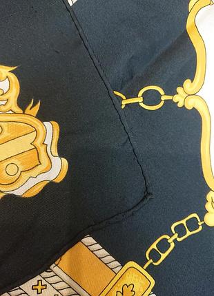 Винтажный шелковый платок в стиле hermes роуль