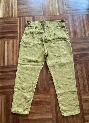 Брюки новые дизайнерские льняные лен sezane 46 франция
