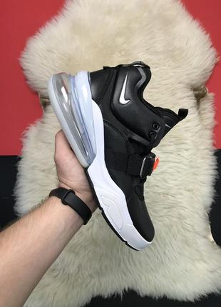 Чоловічі стильні чорні кросівки nike air force 270 black white, найк чорні