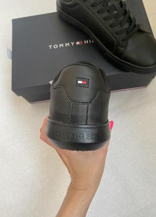 Tommy hilfiger черные кожаные кеды кроссовки оригинал2 фото