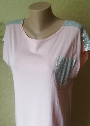 Плаття-туніка світло-рожевого кольору з асиметричним низом. сарафан декорований вставками з тканини з пойєток.2 фото