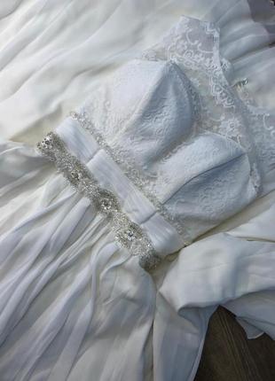 Свадебное платье! вечернее платье! белое платье!3 фото