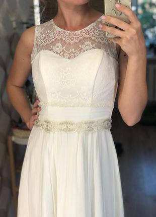 Свадебное платье! вечернее платье! белое платье!7 фото