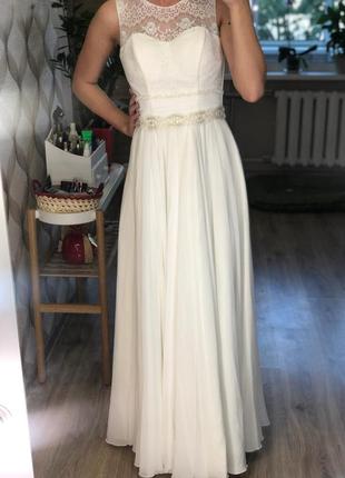 Свадебное платье! вечернее платье! белое платье!6 фото