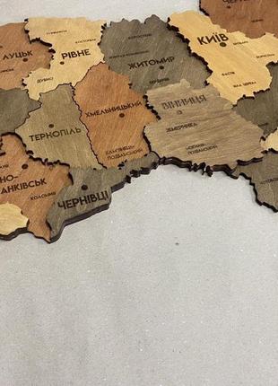 Карта украины многослойная 3d цвет warm5 фото