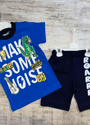 Детский летний комплект футболка и шорты на мальчика.турция.1 фото