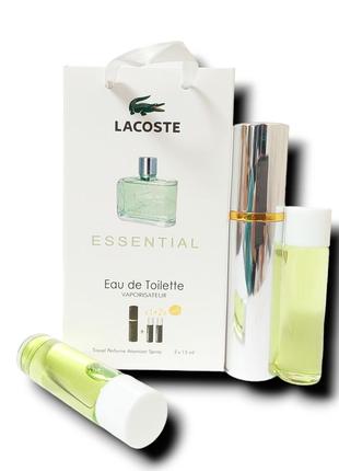 Духи мужские 3в1 lacoste essential 45 мл. (лакоста эсеншел)