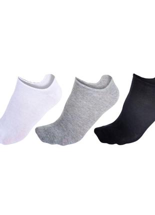 Шкарпетки тонкі, короткі  білі/сірі/чорні (уп. 3 пари) 30909 lahtipro 39-421 фото