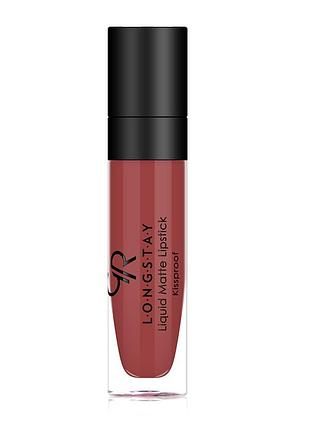 Рідка помада для губ golden rose №19 longstay liquid matte голден роуз матова