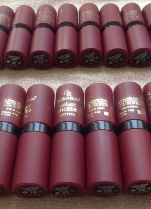 Губная помада golden rose №38 velvet matte голден роуз матовая вельвет3 фото
