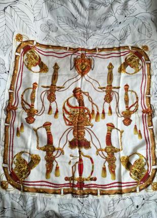 Винтажный шелковый платок шпаги epees