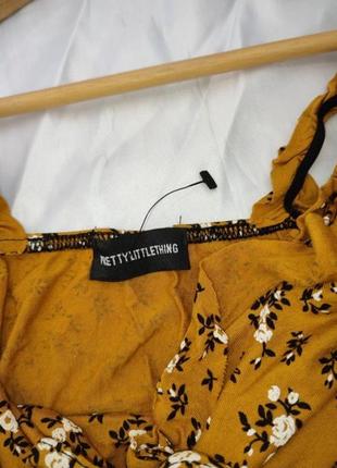 Летнее платье на бретелях сарафан цветочек шнуровка завязки6 фото