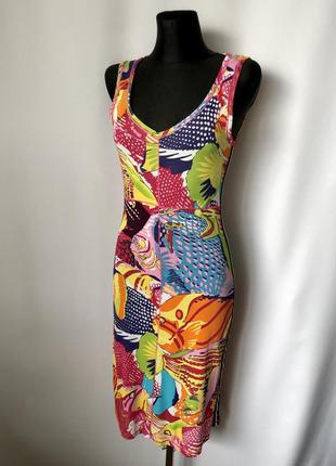 Marc aurel різнокольорова сукня яскрава в стилі диско літня