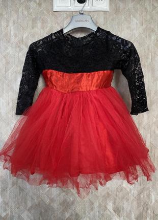 Праздничное платье гипюр фатин хелловин halloween1 фото