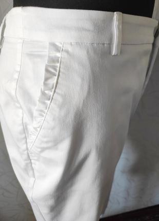 Белые укороченные брюки, бриджи5 фото