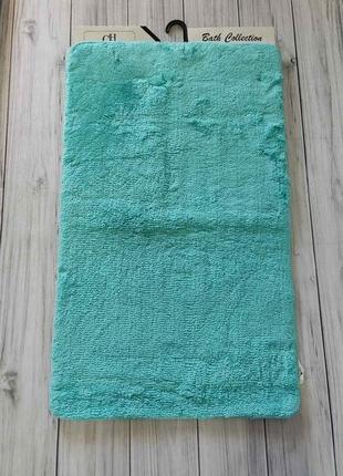 Набір акрилових килимків для ванної кімнати chilai home туреччина бірюзовий1 фото