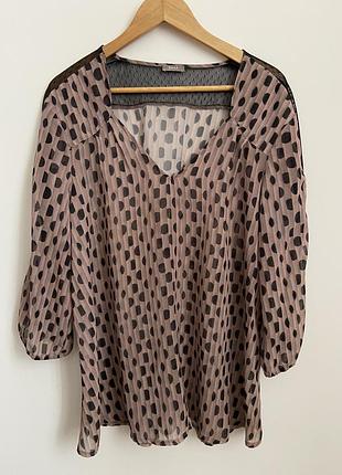 Блуза в горох l-xxl