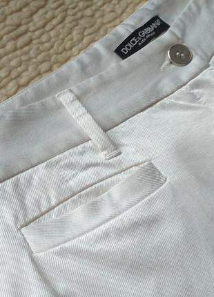 Белые брюки dolce gabbana,оригинал италия6 фото