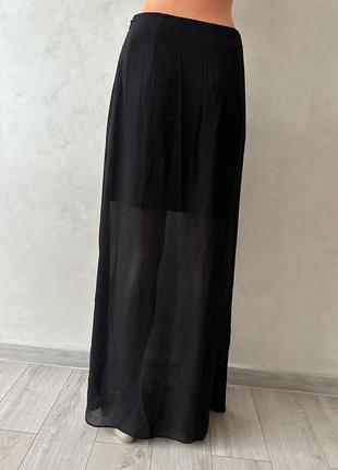 Еффектное шифоновая юбка с роспорками6 фото