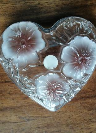 Конфетница waltherglass сердце цветы5 фото