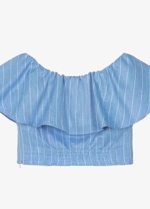 Трендовая блуза кроп-топ топ с воланом10 фото
