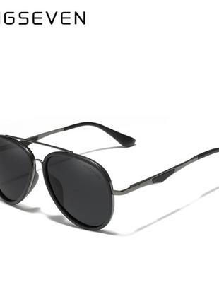 Сонцезахисні окуляри поляризаційні polarised чоловічі краплі авіатори police бренд kingseven n7936 оригінал5 фото