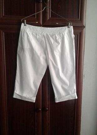 Легкие бриджи ,шорты хлопковые белоснежные select румыния батал2 фото