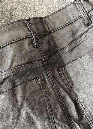 Кожаные скинни джинсы4 фото