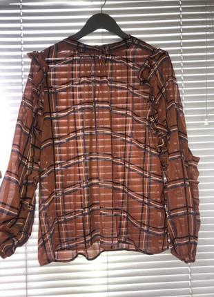 Сорочка у клітинку next прозора легка