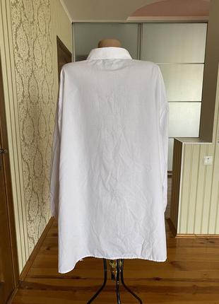 Білосніжна батистова блузка-туніка-рубашка4 фото