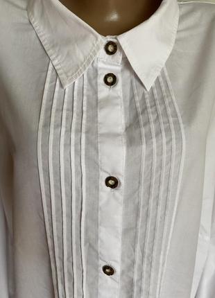 Білосніжна батистова блузка-туніка-рубашка5 фото