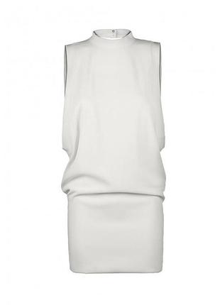 Cop copine белое платье мини из тюля высокий ворот открытая спинка cop. copine