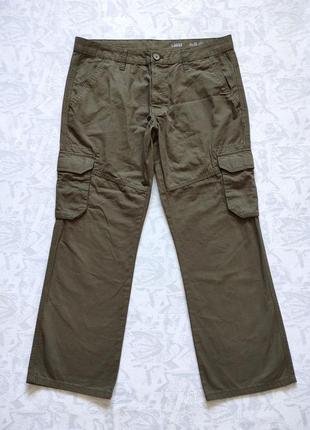 Нові чоловічі трекінгові штани карго f&f (олива/хакі) р.34/30 з бавовни2 фото