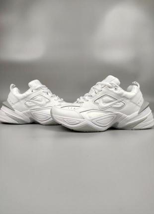 Кроссовки белые кожаные nike m2k tekno5 фото