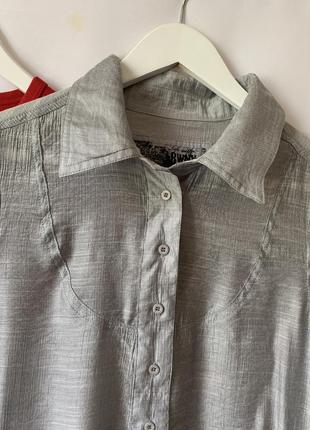 Стильная нежная удлиненная полу рубашка с карманами bwny jeans2 фото